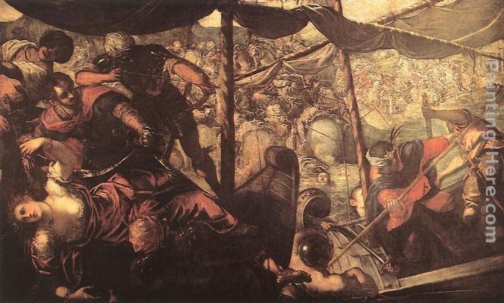 Jacopo Robusti Tintoretto Battle between Turks and Christians